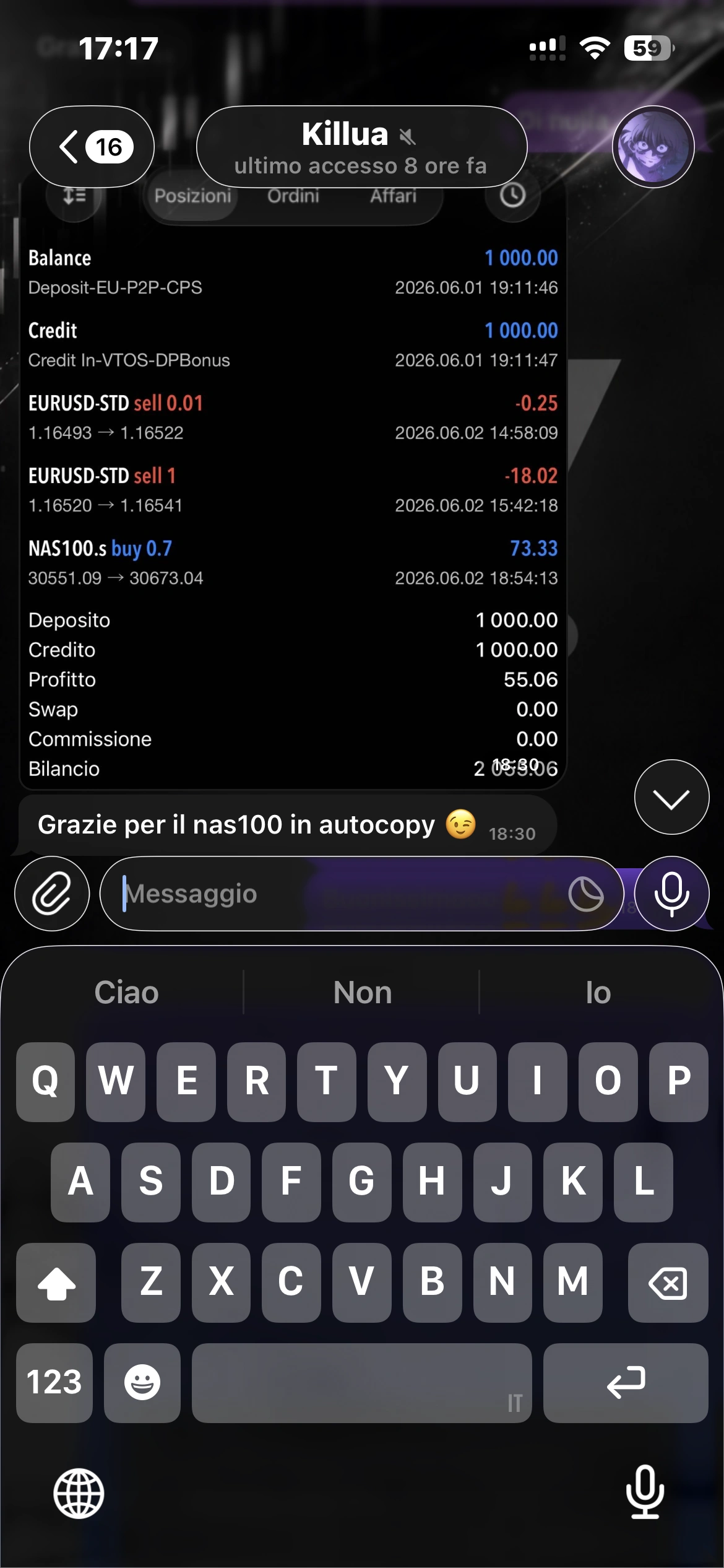 Testimonianza AlphaFX, schermata 6 di 12